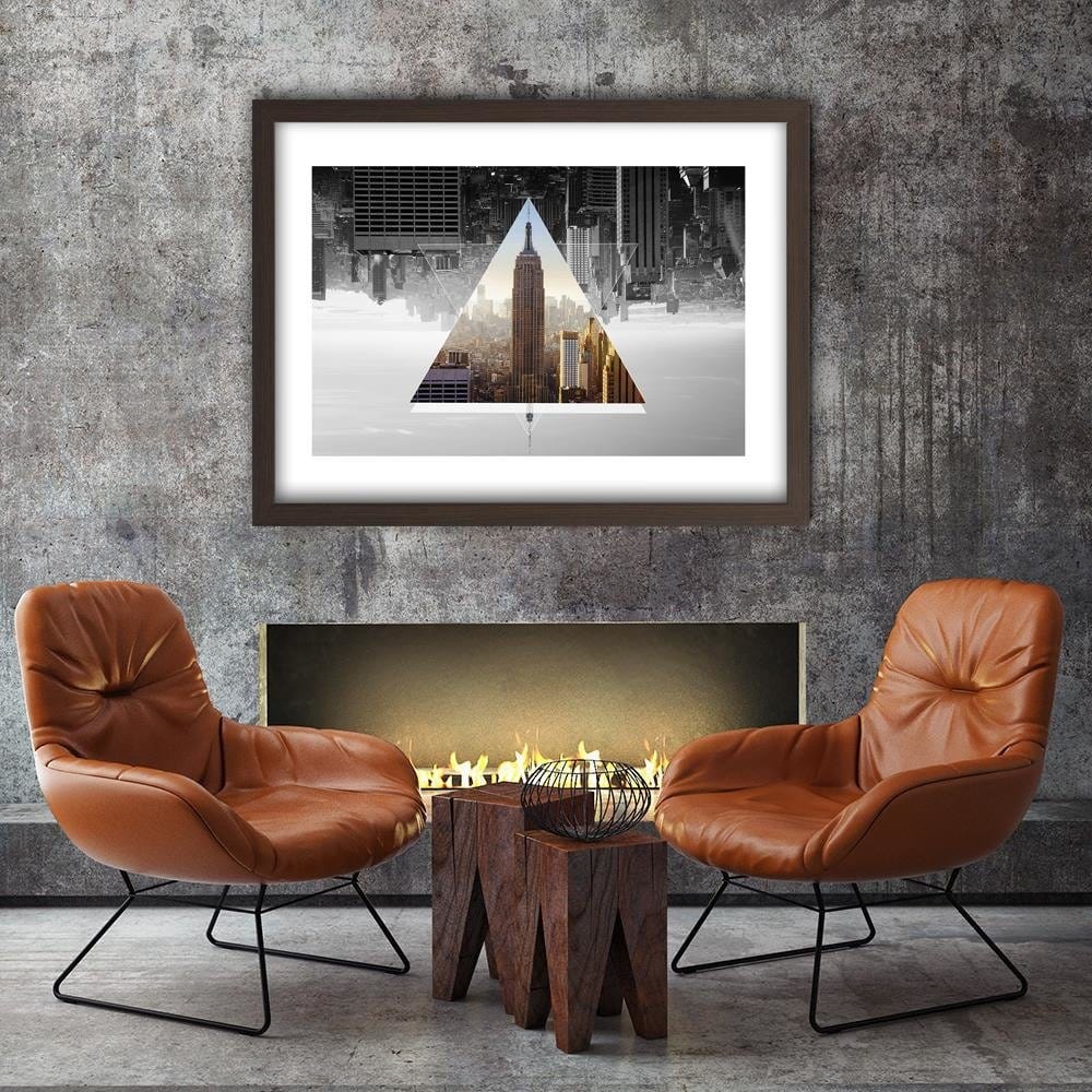 Glezna brūnā rāmī - Tower 3 In The Triangle Home Trends DECO