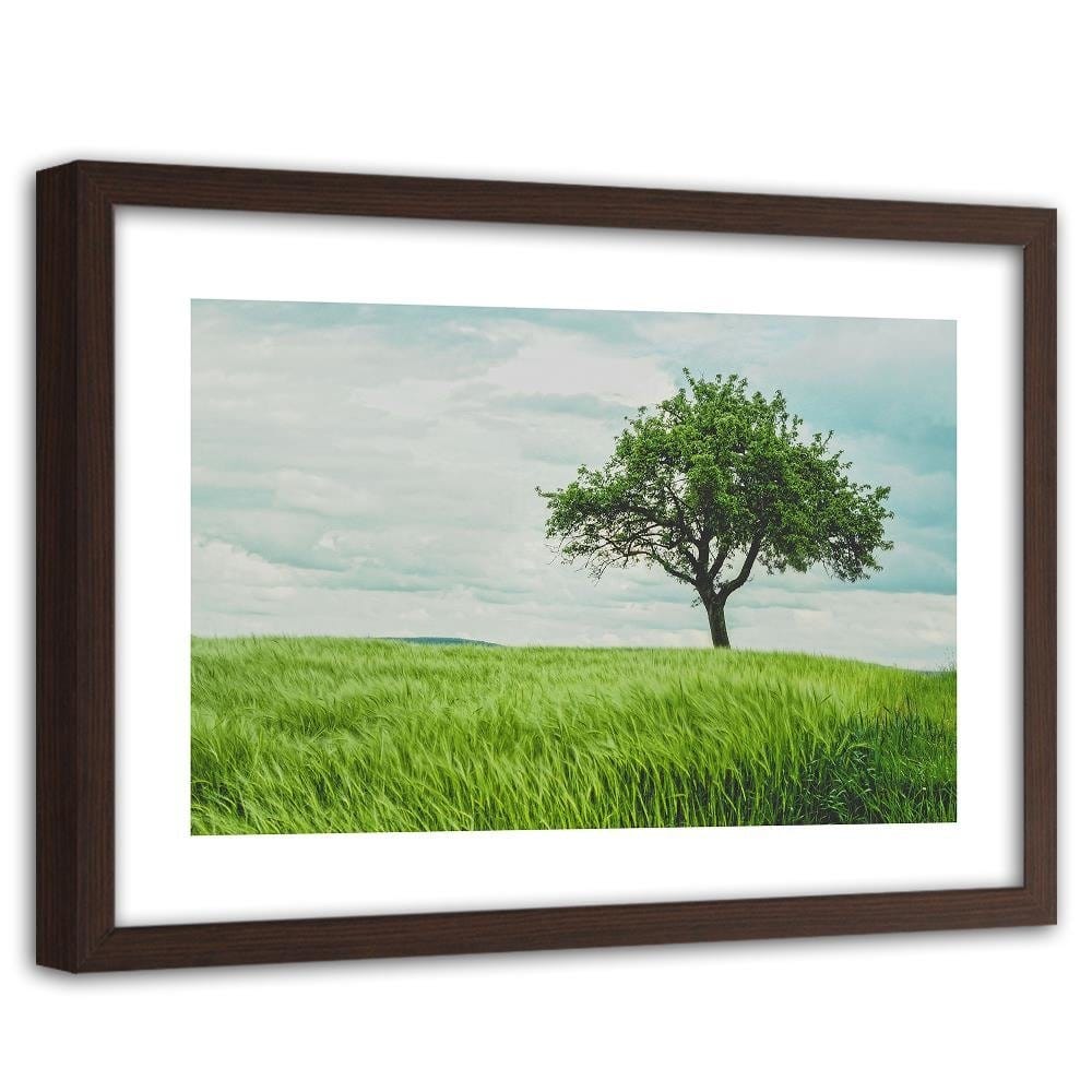 Glezna brūnā rāmī - Tree In Half Home Trends DECO