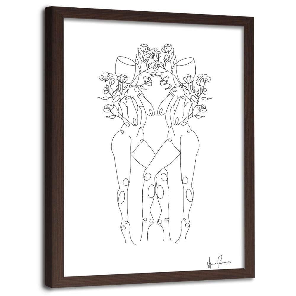 Glezna brūnā rāmī - Twins Home Trends DECO