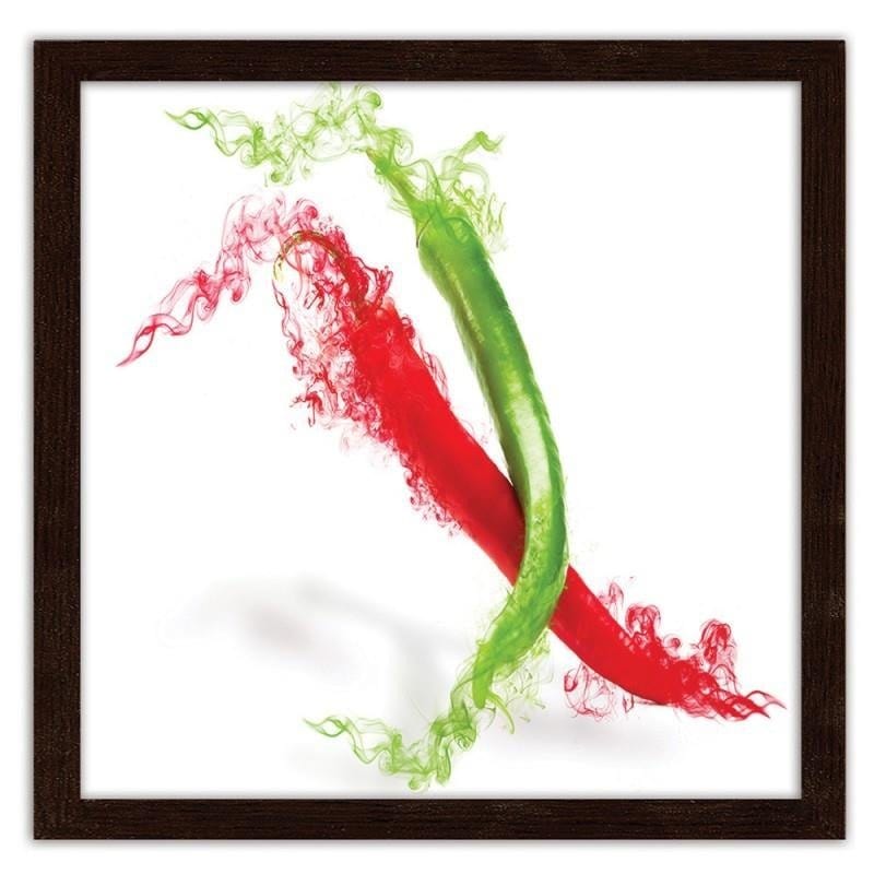 Glezna brūnā rāmī - Two abstract chili peppers Home Trends DECO