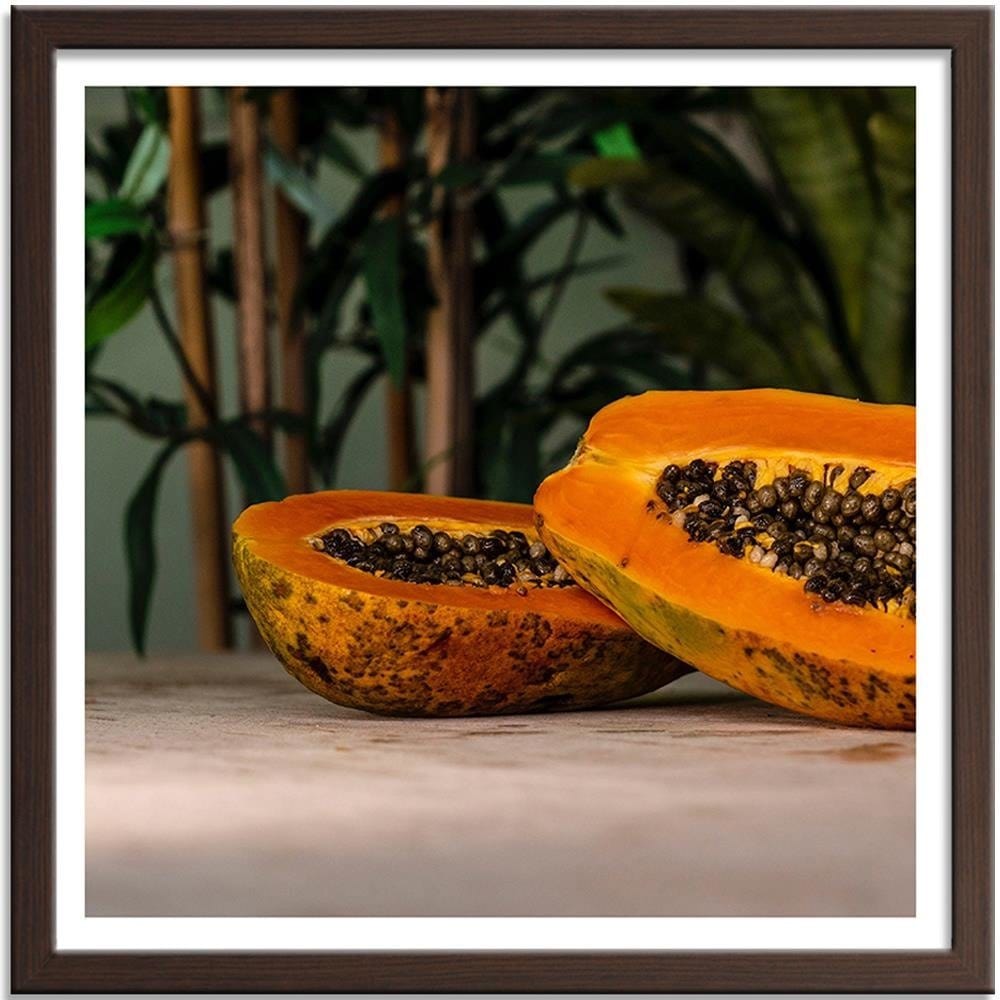 Glezna brūnā rāmī - Two Halves Of Papaya Home Trends DECO