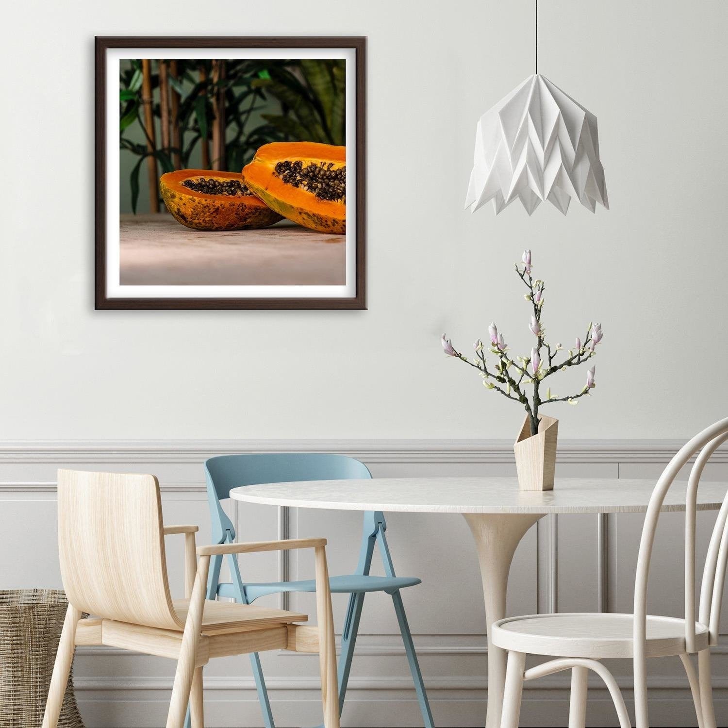 Glezna brūnā rāmī - Two Halves Of Papaya Home Trends DECO
