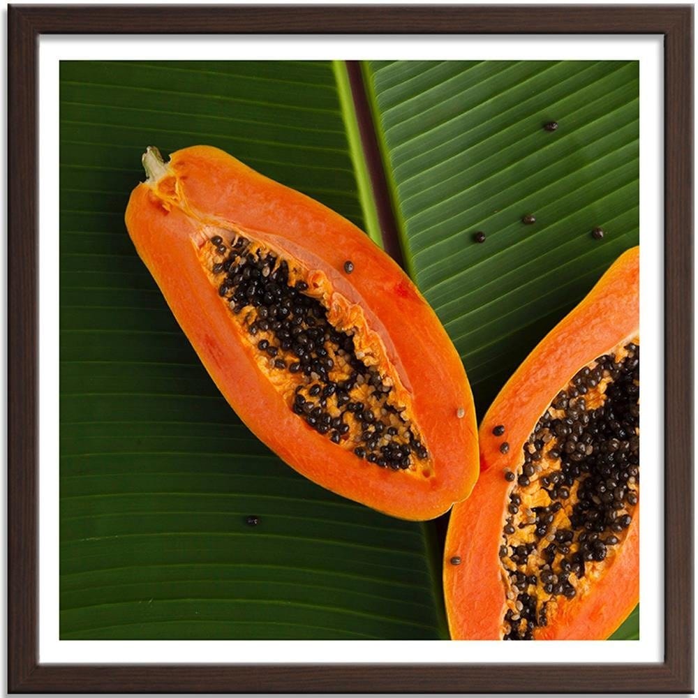 Glezna brūnā rāmī - Two Halves Papaya 2 Home Trends DECO