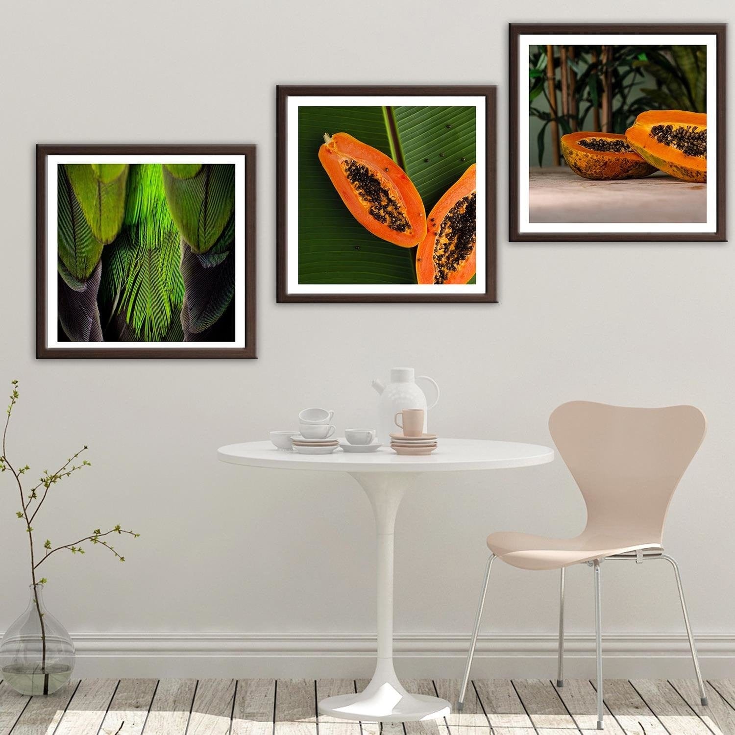 Glezna brūnā rāmī - Two Halves Papaya 2 Home Trends DECO