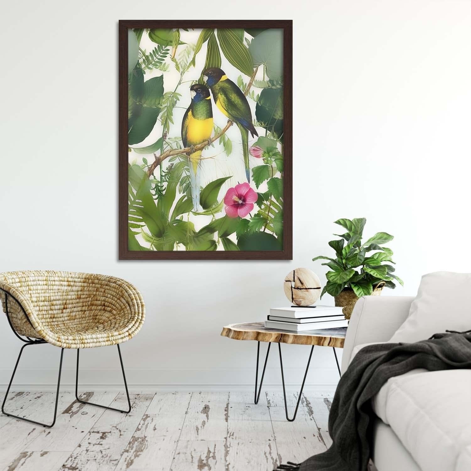 Glezna brūnā rāmī - Two Parrots Home Trends DECO