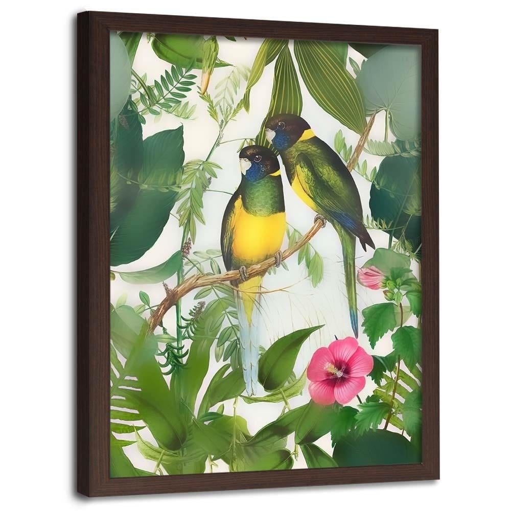 Glezna brūnā rāmī - Two Parrots Home Trends DECO