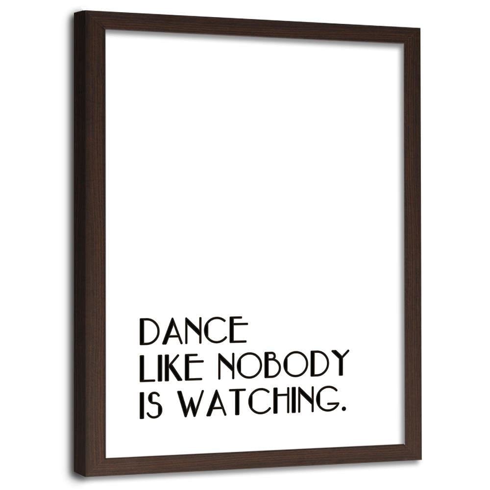 Glezna brūnā rāmī - Typography Dance Home Trends DECO
