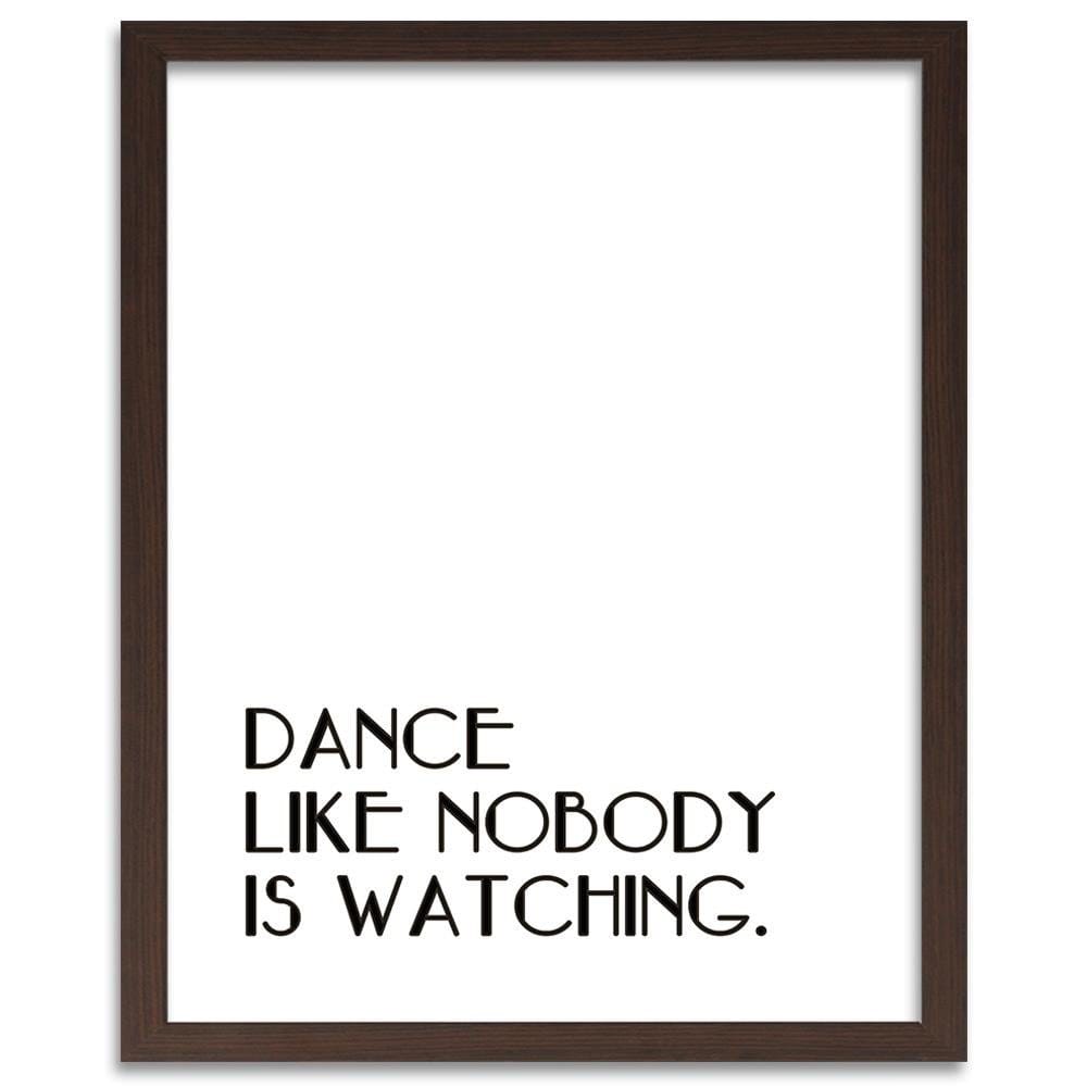 Glezna brūnā rāmī - Typography Dance Home Trends DECO