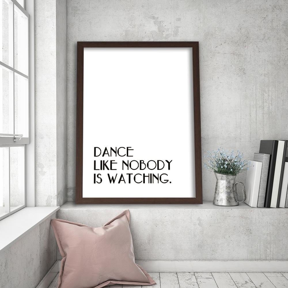 Glezna brūnā rāmī - Typography Dance Home Trends DECO