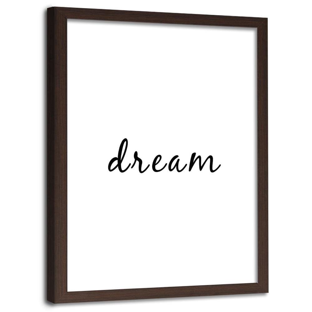 Glezna brūnā rāmī - Typography Dream Home Trends DECO