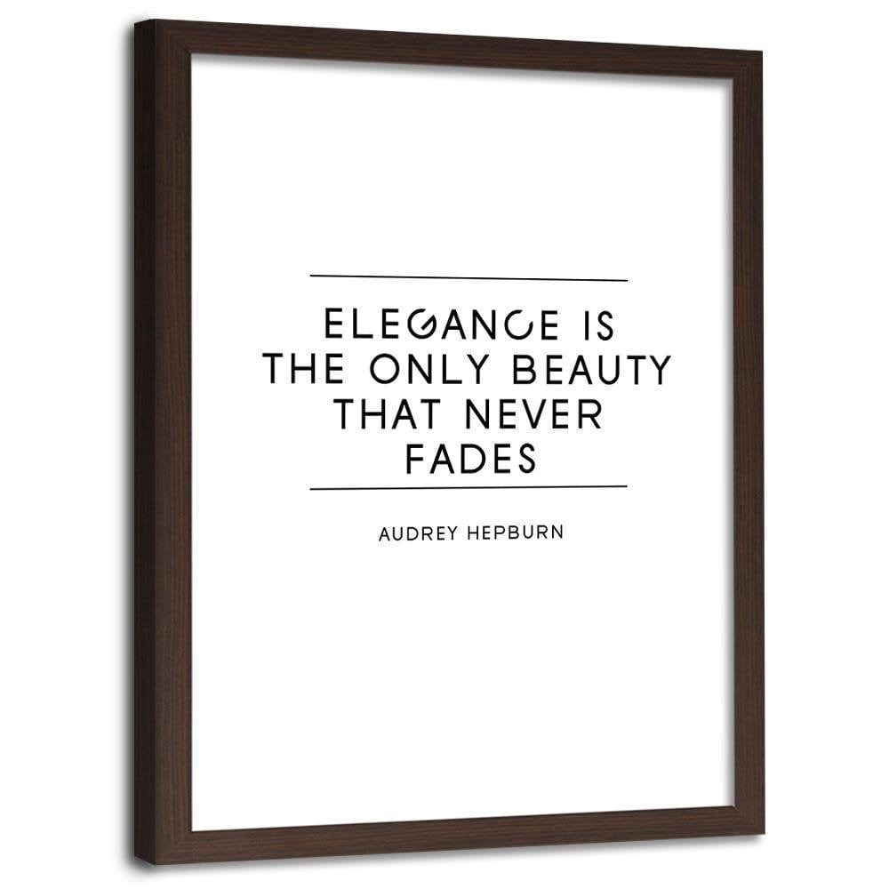 Glezna brūnā rāmī - Typography Elegance Home Trends DECO