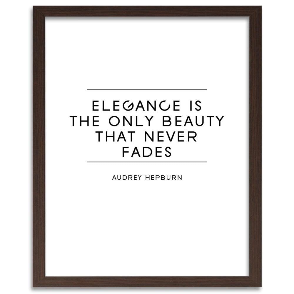 Glezna brūnā rāmī - Typography Elegance Home Trends DECO