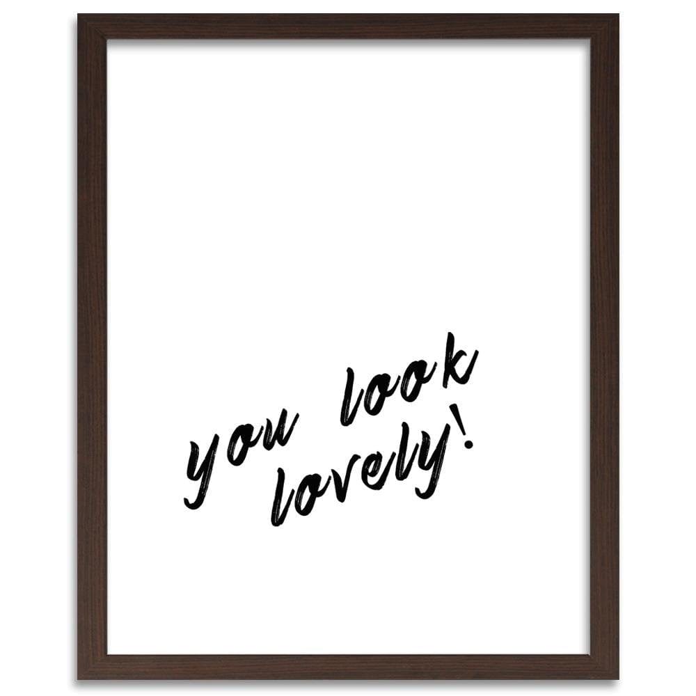 Glezna brūnā rāmī - Typography Look Lovely Home Trends DECO