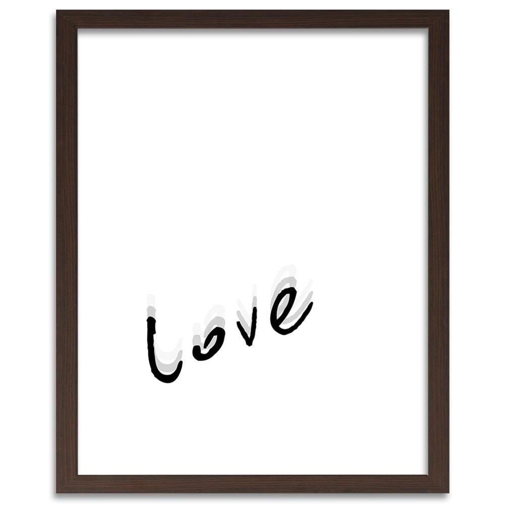 Glezna brūnā rāmī - Typography Love Home Trends DECO