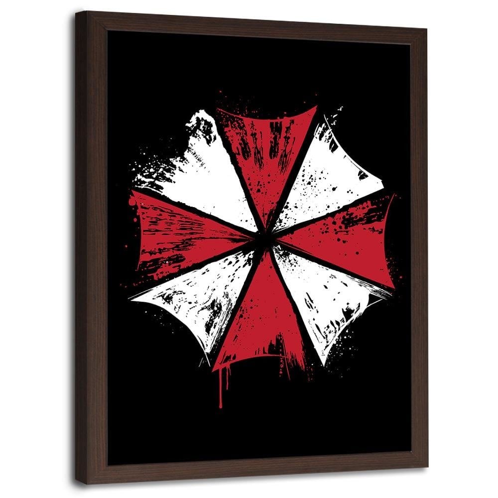 Glezna brūnā rāmī - Umbrella Corp Red Home Trends DECO