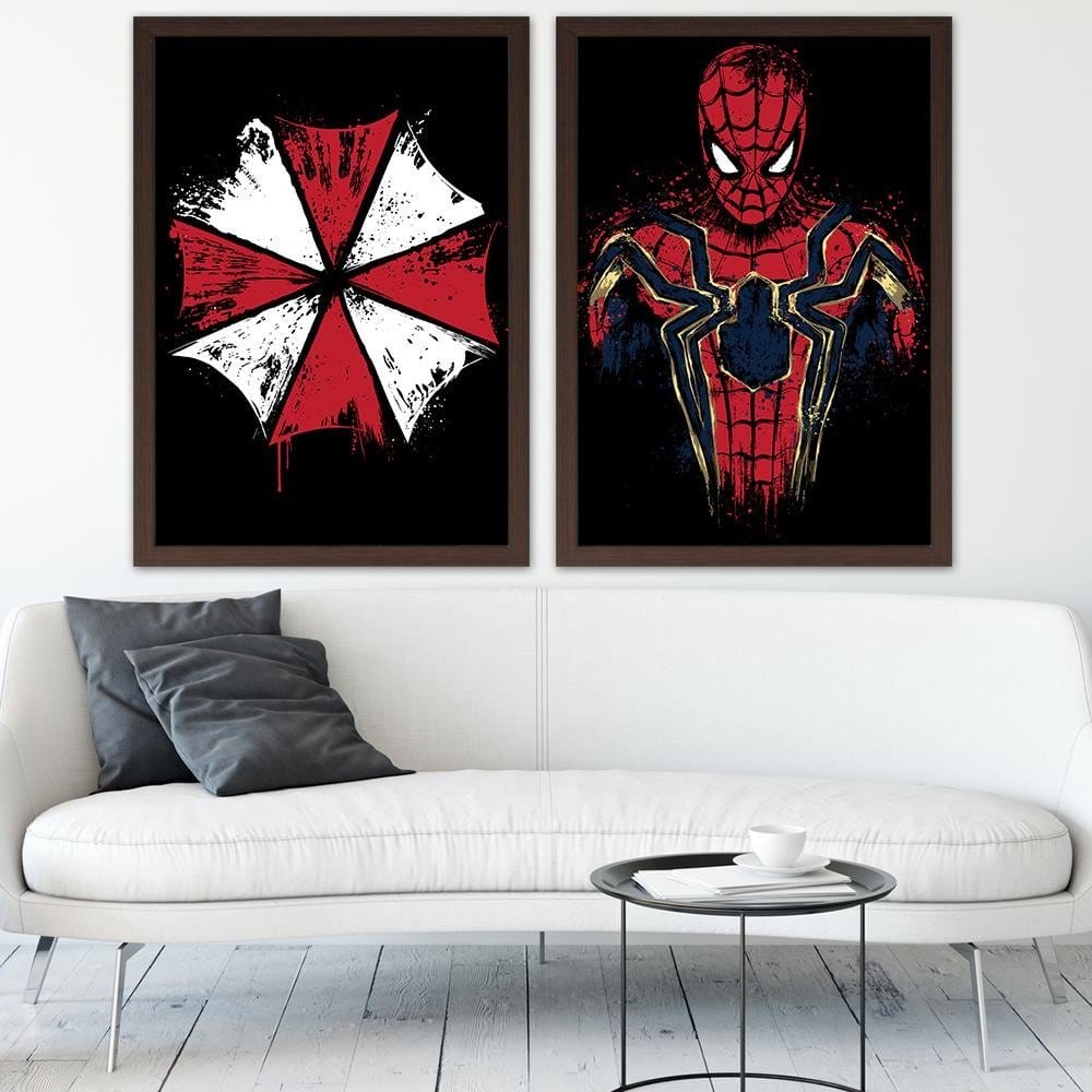 Glezna brūnā rāmī - Umbrella Corp Red Home Trends DECO