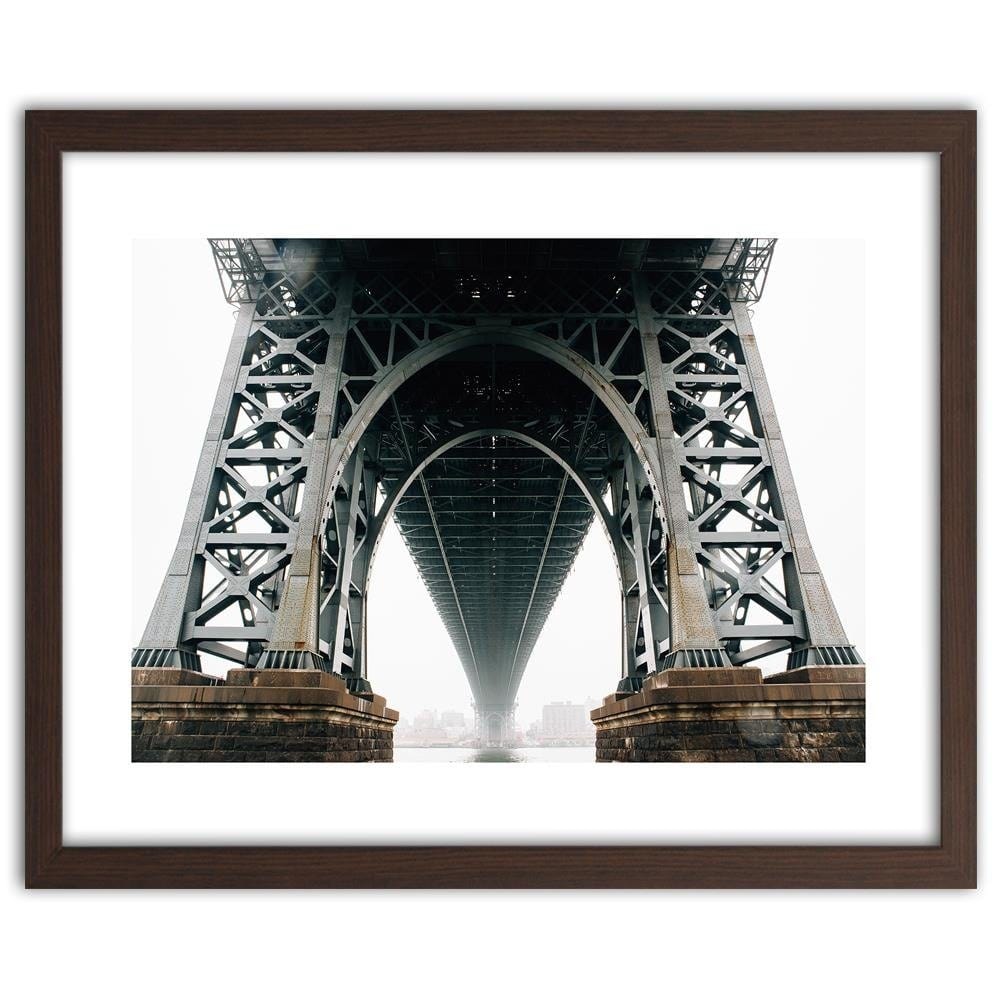 Glezna brūnā rāmī - Under The Brooklyn Bridge Home Trends DECO