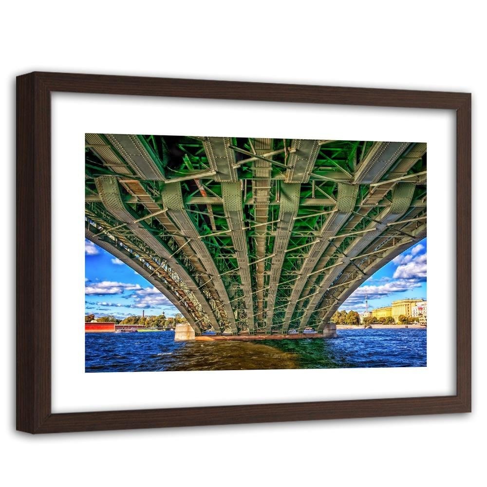 Glezna brūnā rāmī - Under The Iron Bridge Home Trends DECO
