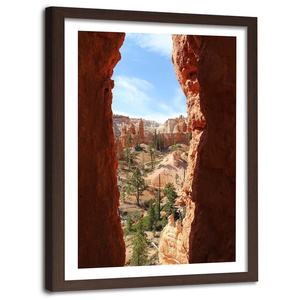 Glezna brūnā rāmī - View Of Rock Landscape Home Trends DECO