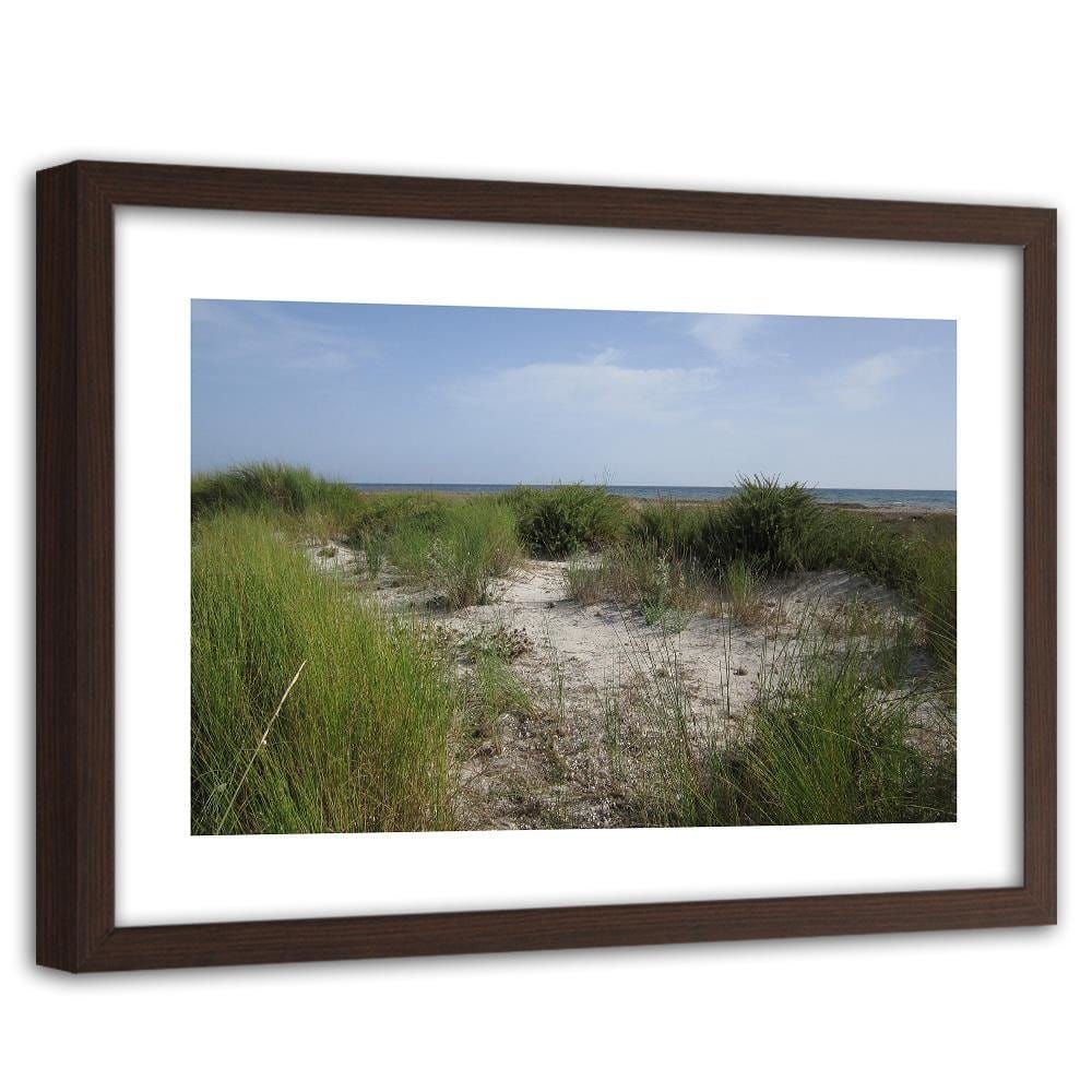 Glezna brūnā rāmī - View Of The Dunes Home Trends DECO