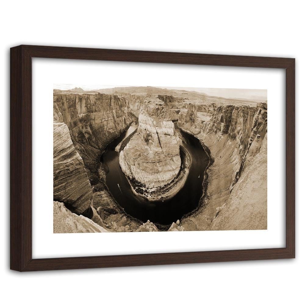 Glezna brūnā rāmī - View Of The Grand Canyon 1 Home Trends DECO