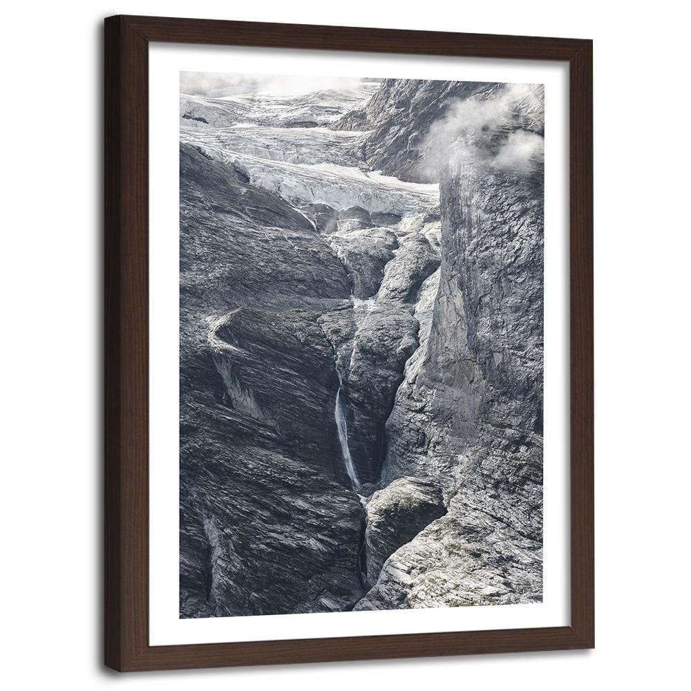 Glezna brūnā rāmī - View On Rocks Home Trends DECO