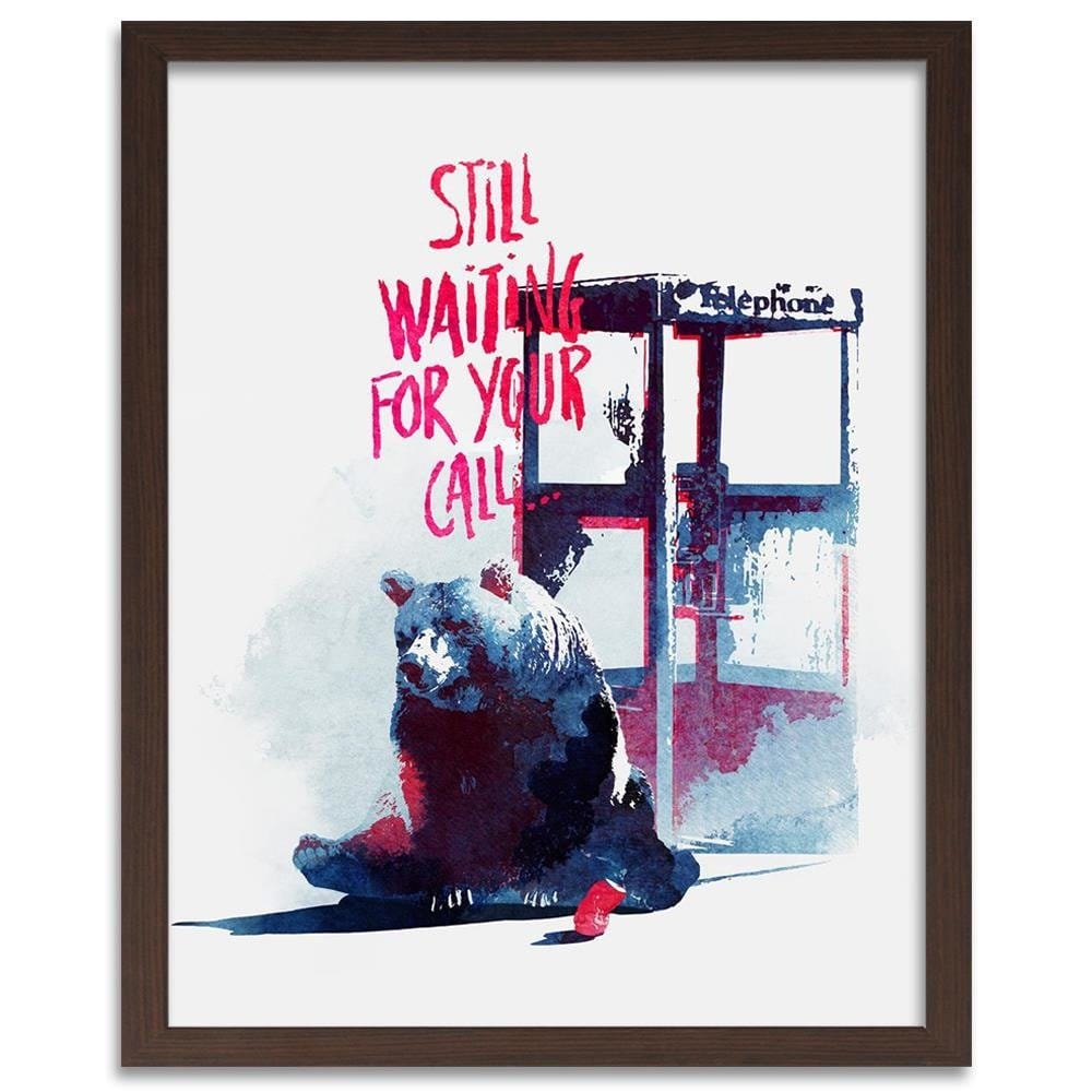 Glezna brūnā rāmī - Waiting On The Phone Home Trends DECO