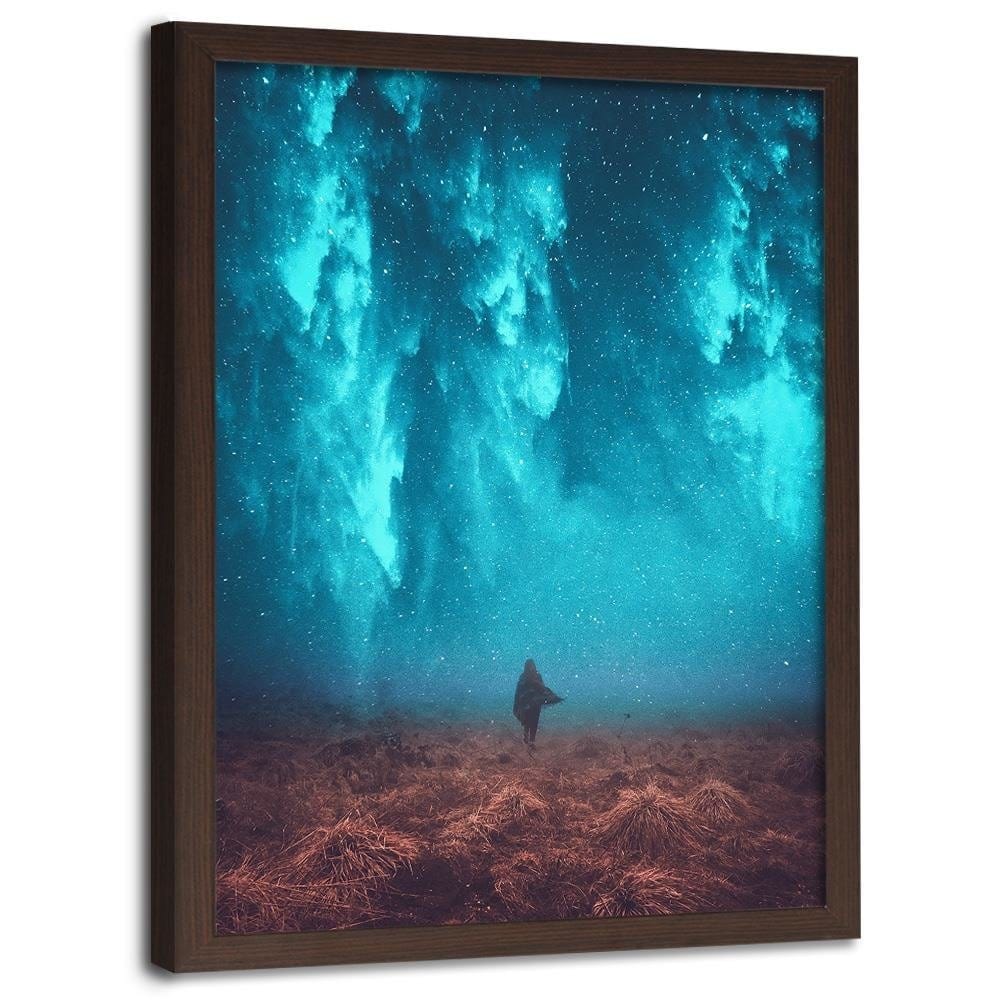 Glezna brūnā rāmī - Walk At Night Home Trends DECO