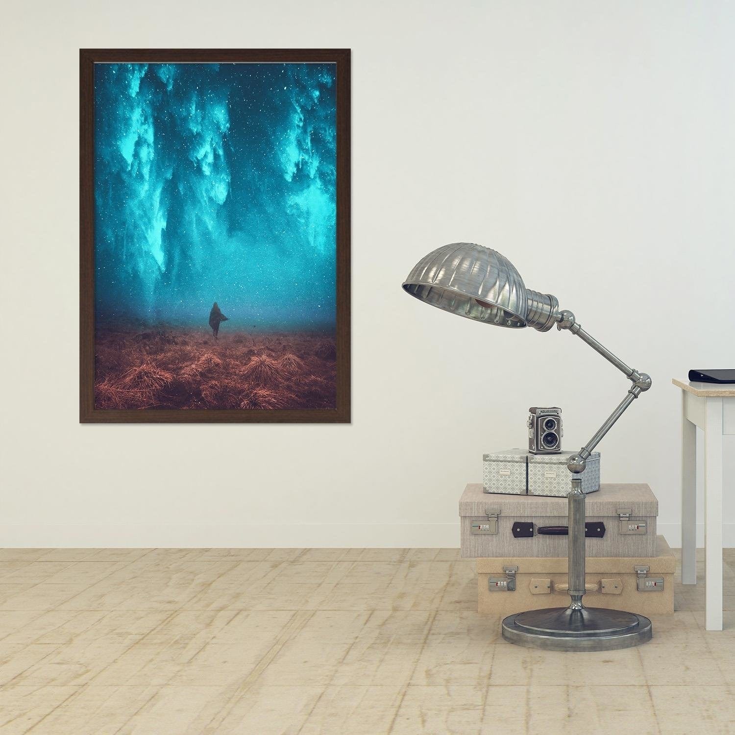 Glezna brūnā rāmī - Walk At Night Home Trends DECO