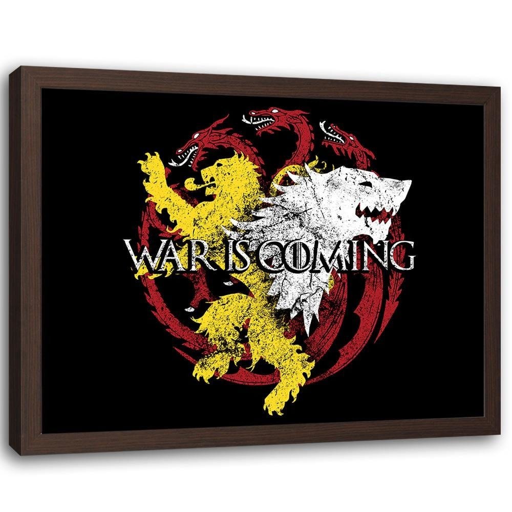 Glezna brūnā rāmī - War Is Coming Home Trends DECO