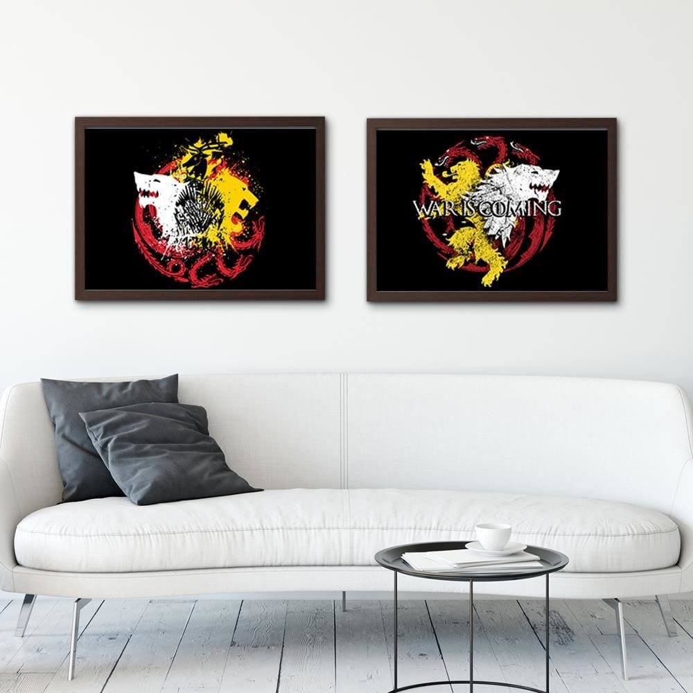 Glezna brūnā rāmī - War Is Coming Home Trends DECO