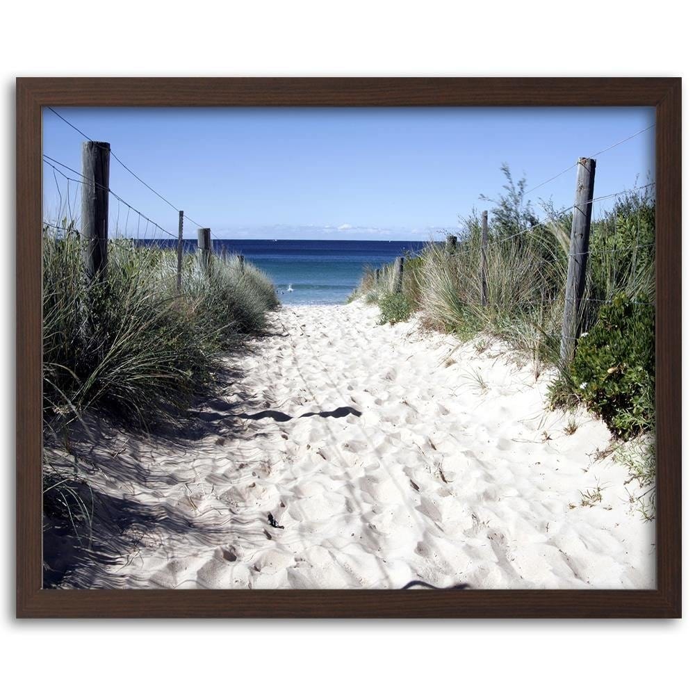 Glezna brūnā rāmī - Way To The Beach Home Trends DECO