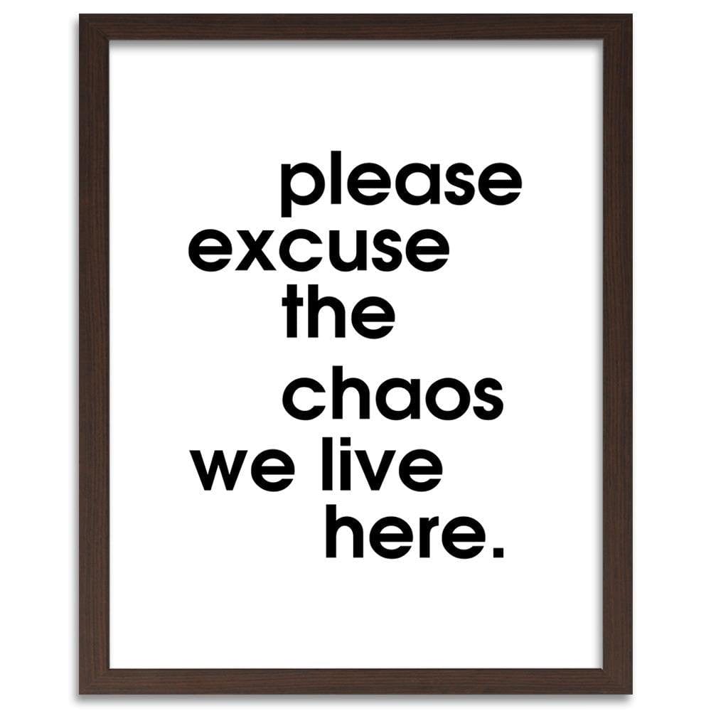 Glezna brūnā rāmī - We Live In Chaos Home Trends DECO