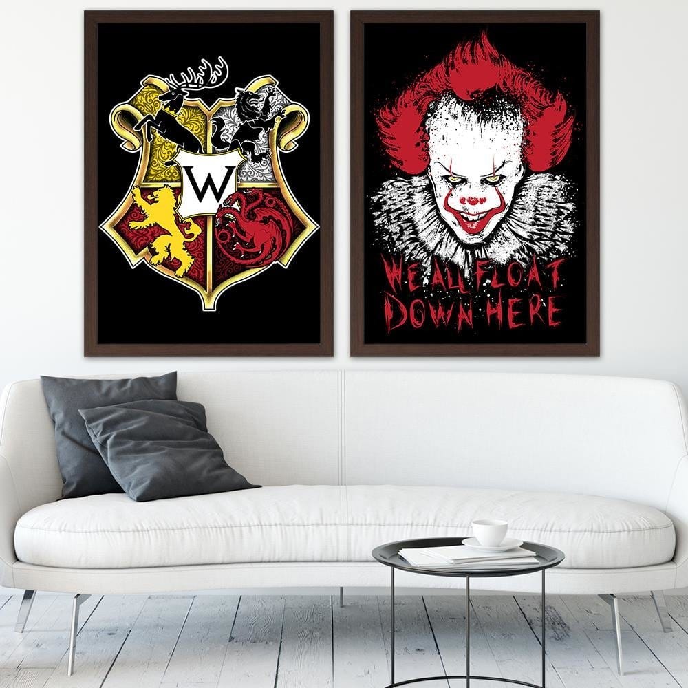 Glezna brūnā rāmī - Westeros School Home Trends DECO