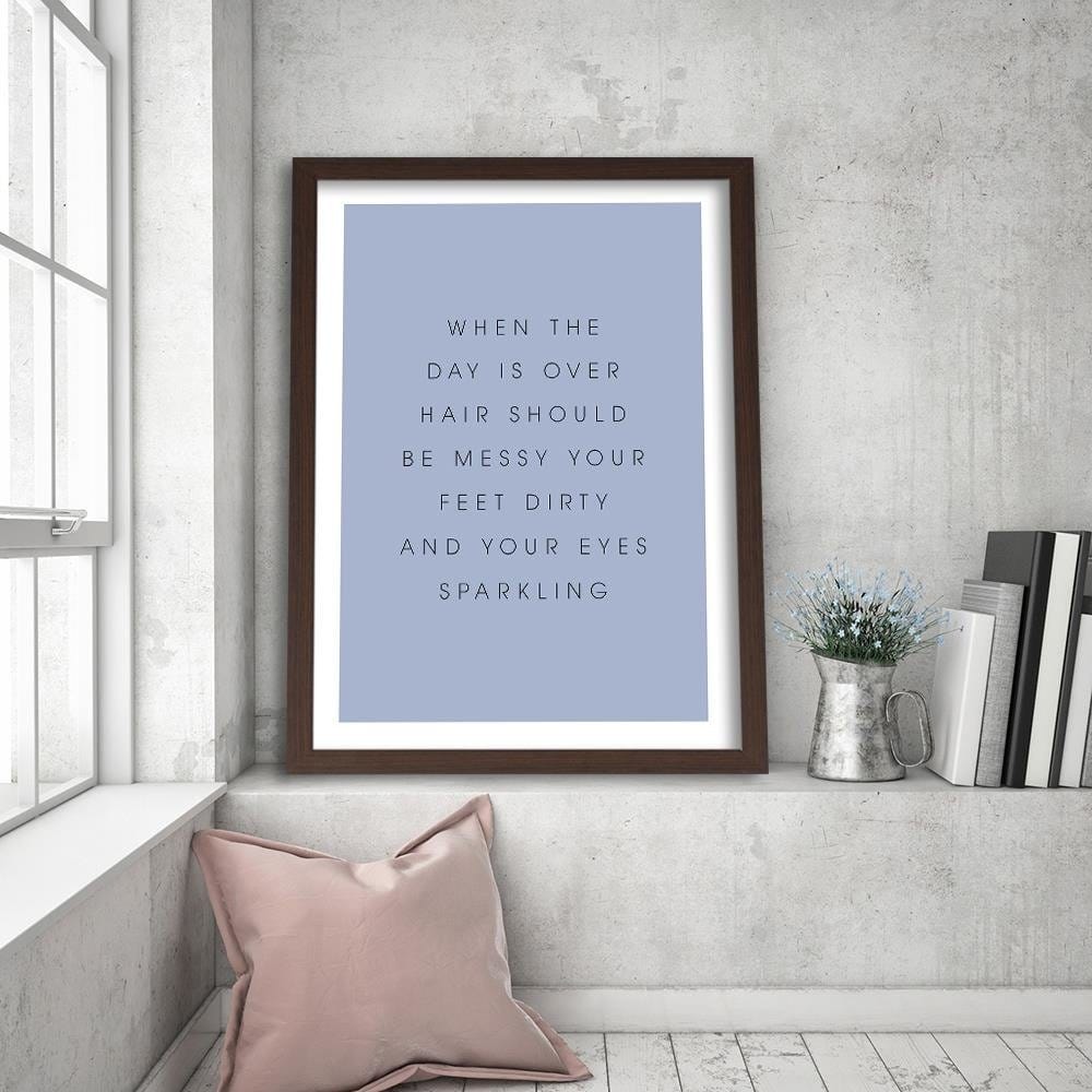 Glezna brūnā rāmī - When The Day Ends Home Trends DECO