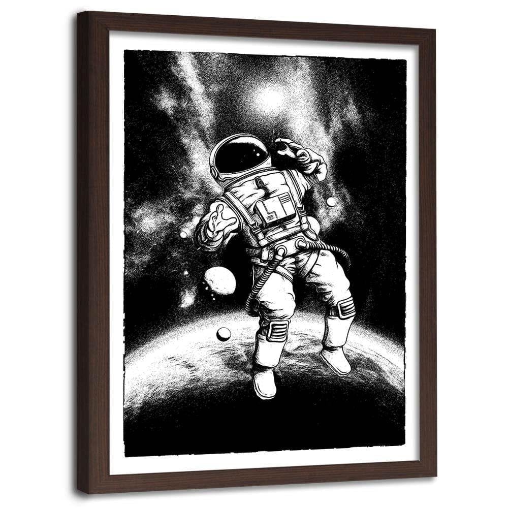 Glezna brūnā rāmī - White Cosmonaut Home Trends DECO