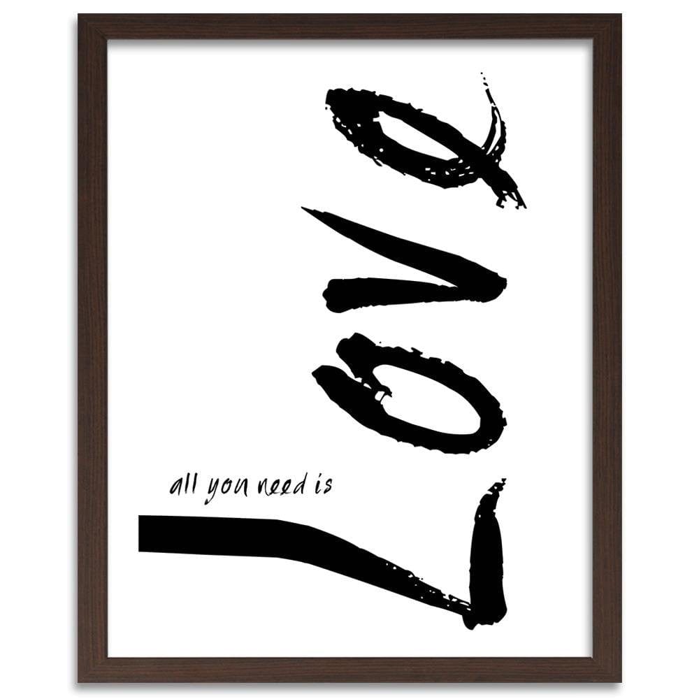 Glezna brūnā rāmī - White Love Home Trends DECO