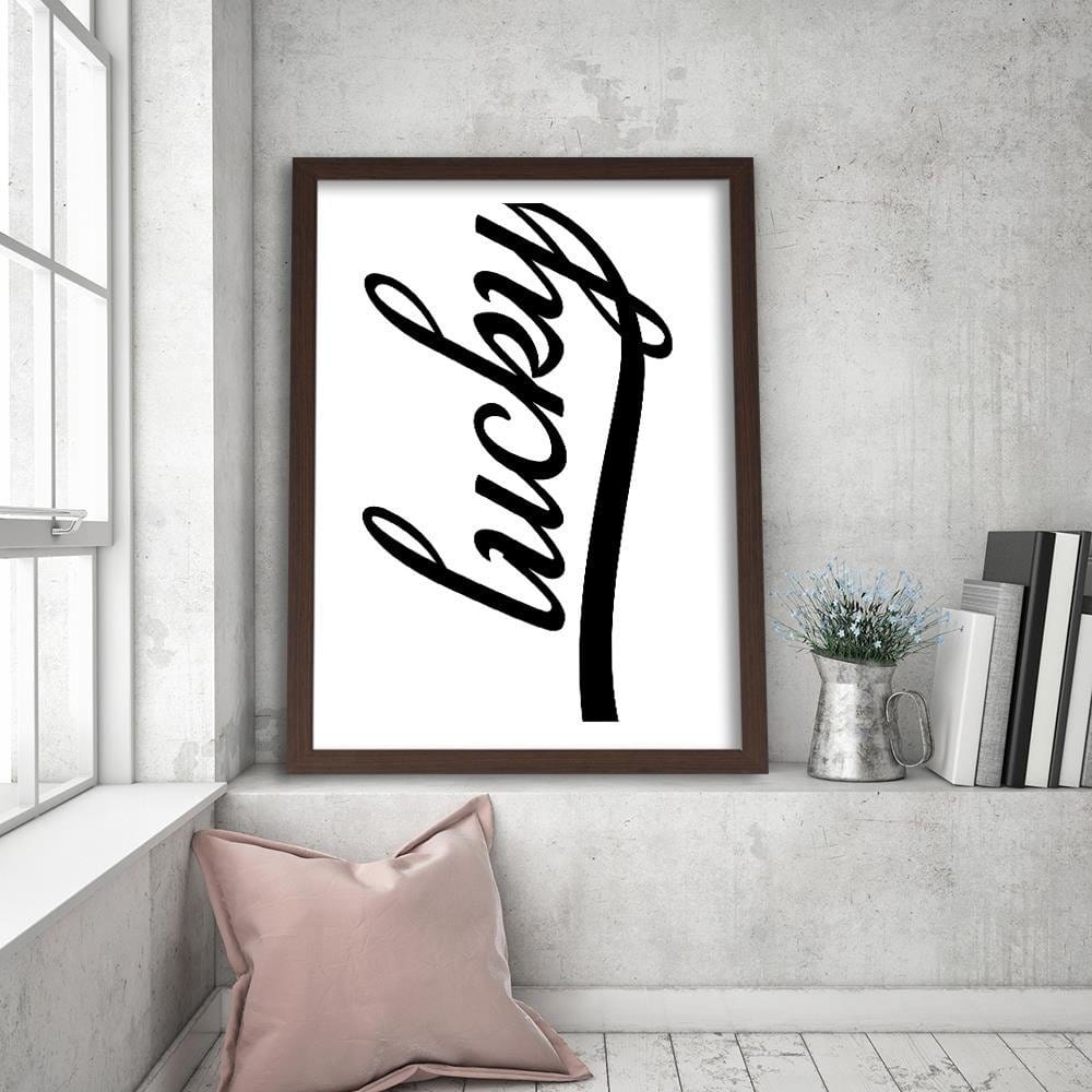 Glezna brūnā rāmī - White Prosper Home Trends DECO