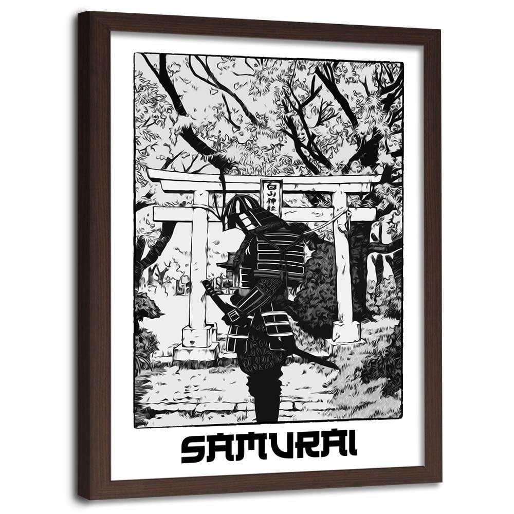 Glezna brūnā rāmī - White Samurai Home Trends DECO