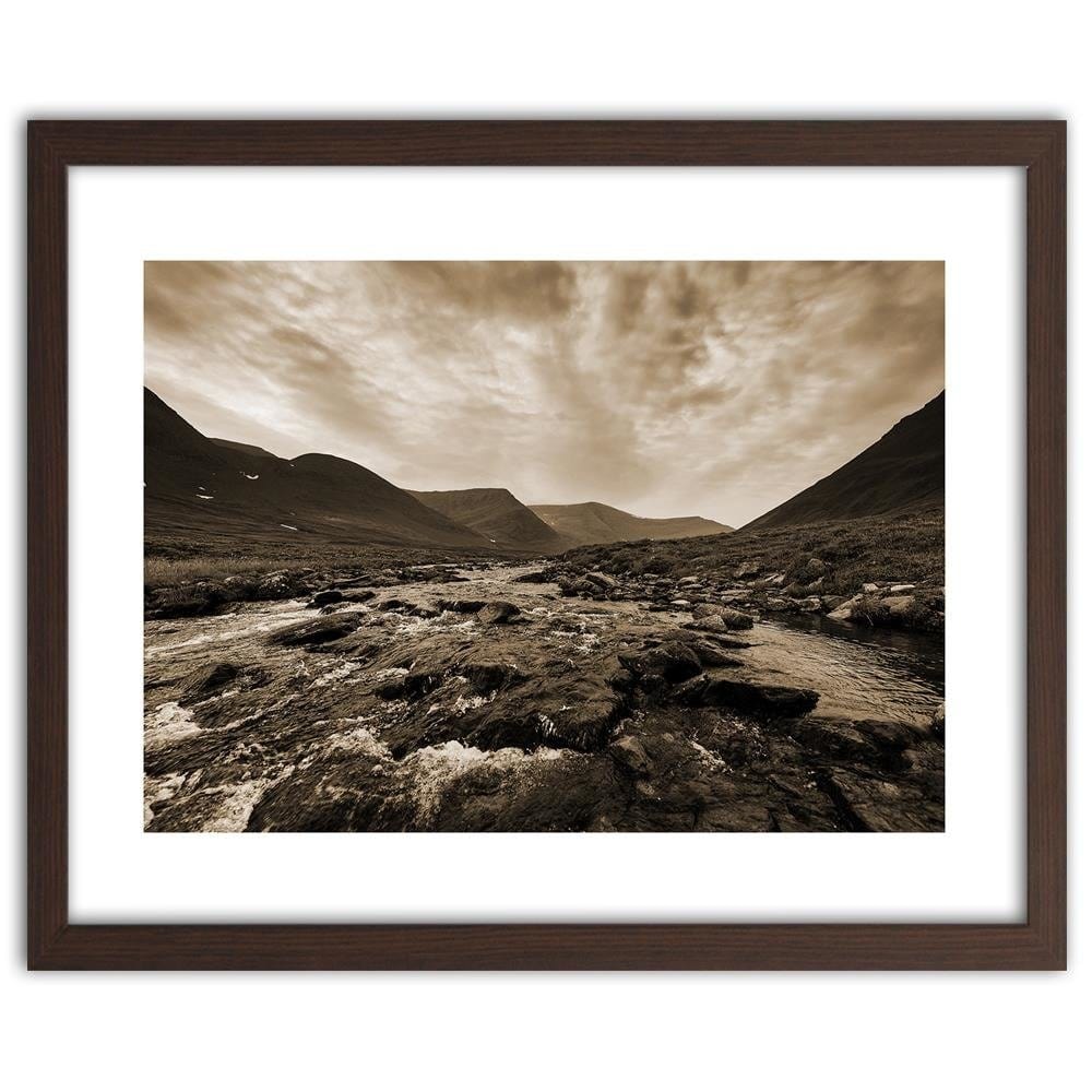 Glezna brūnā rāmī - Wild River 1 Home Trends DECO