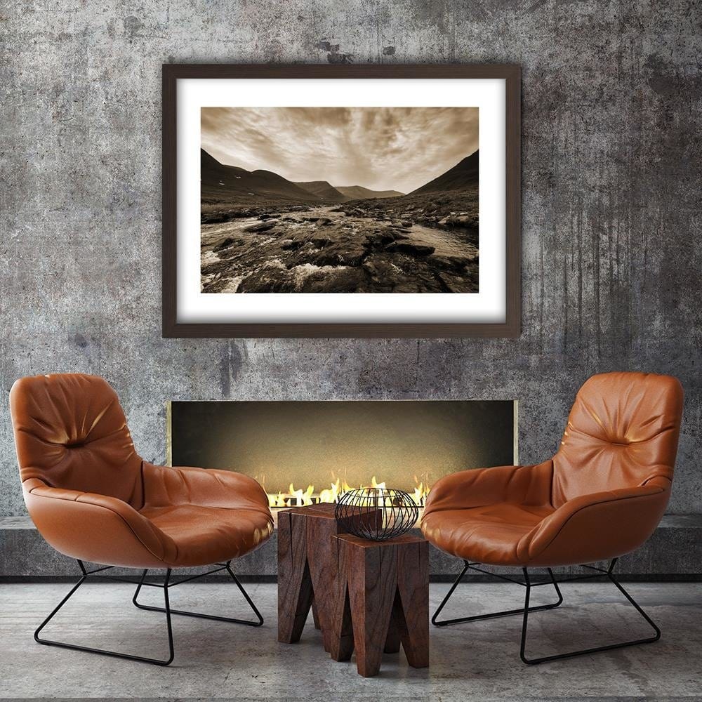 Glezna brūnā rāmī - Wild River 1 Home Trends DECO