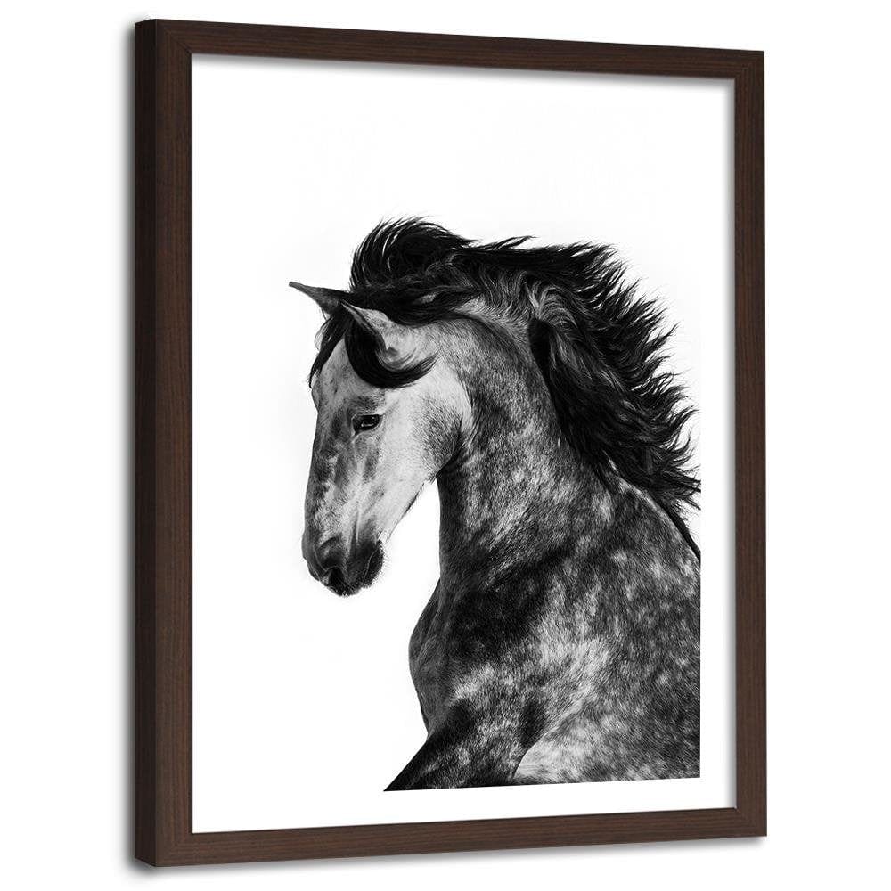 Glezna brūnā rāmī - Wild Steed Home Trends DECO