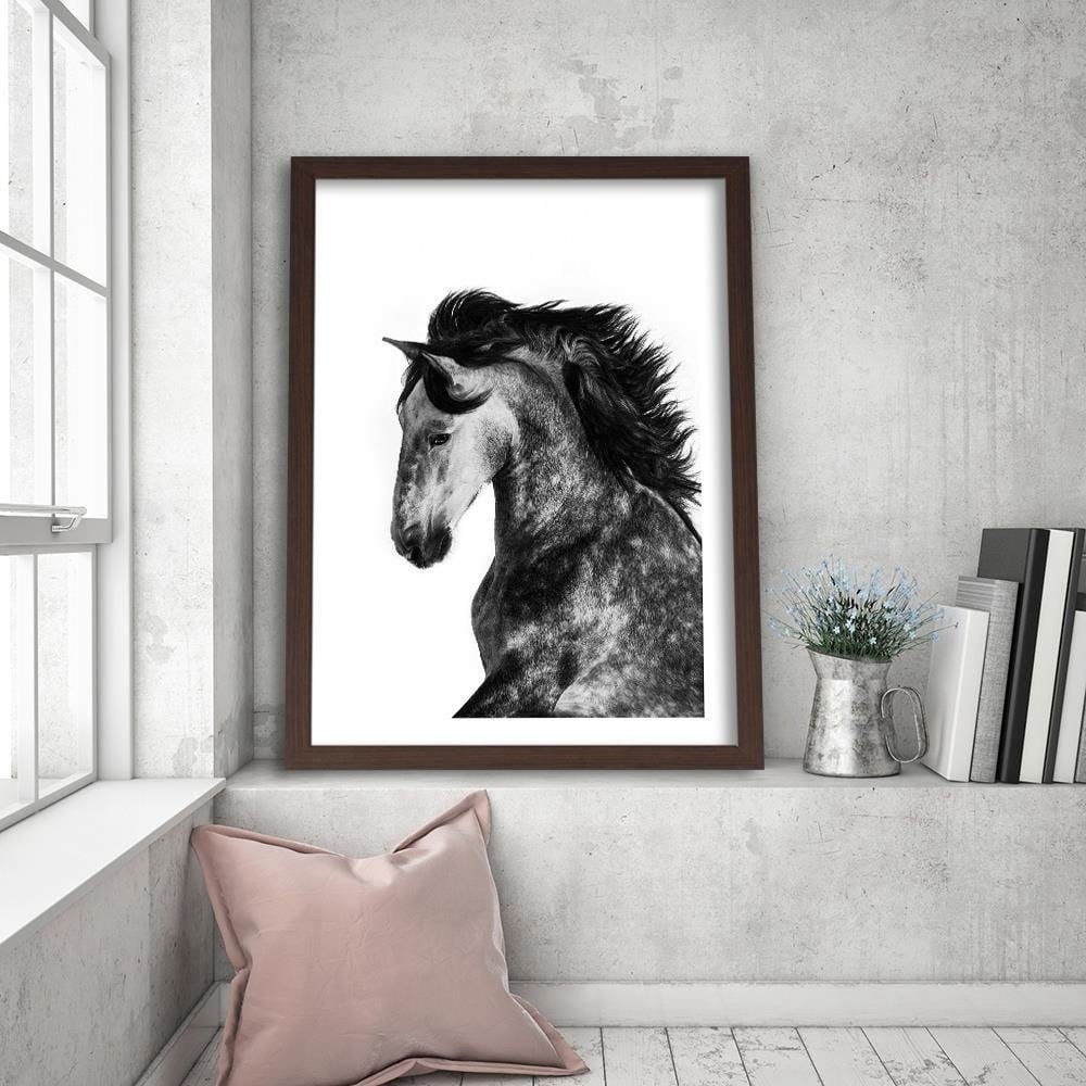 Glezna brūnā rāmī - Wild Steed Home Trends DECO