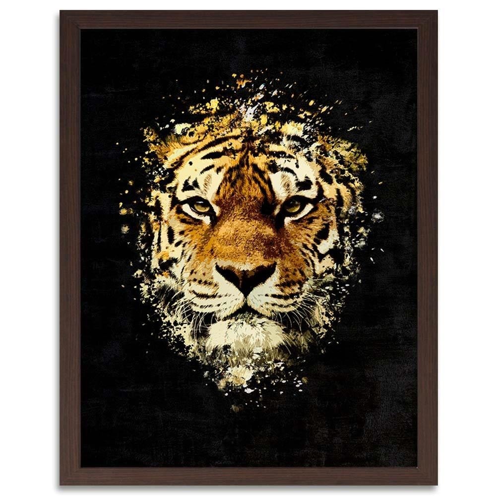 Glezna brūnā rāmī - Wild Tiger Home Trends DECO
