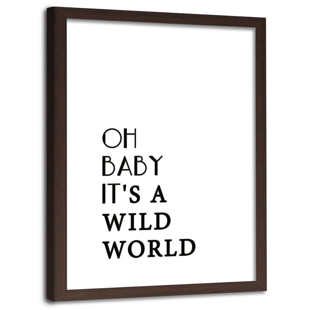 Glezna brūnā rāmī - Wild World Home Trends DECO