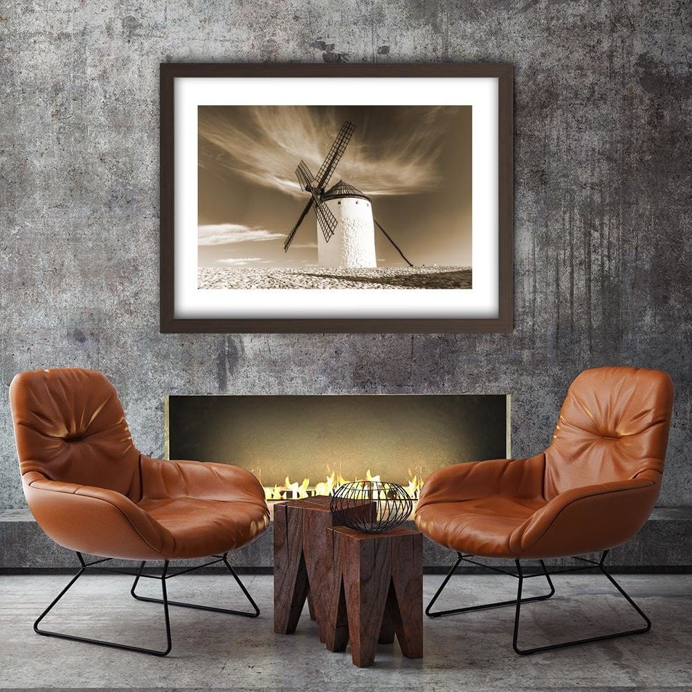 Glezna brūnā rāmī - Windmill 1 Home Trends DECO