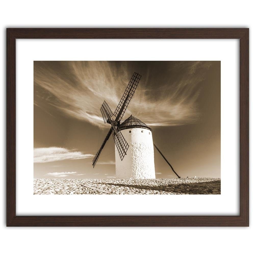 Glezna brūnā rāmī - Windmill 1 Home Trends DECO