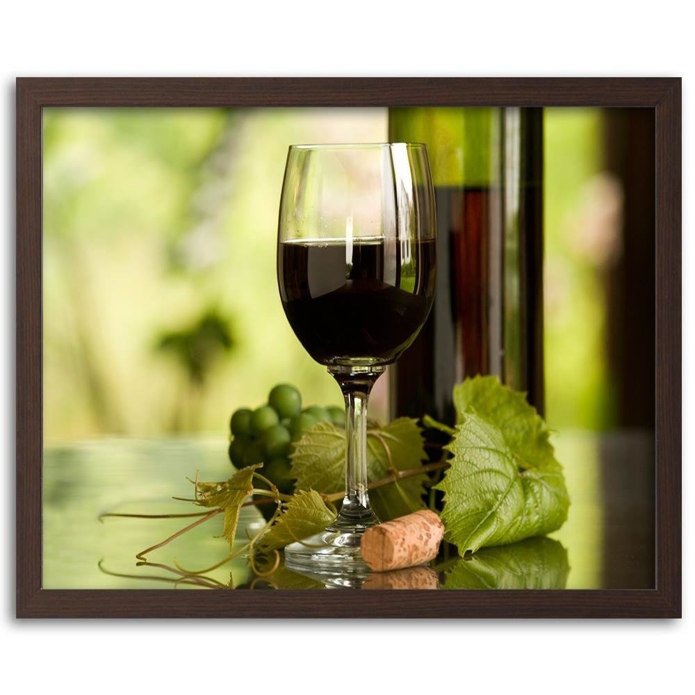 Glezna brūnā rāmī - Wine And Herbs Home Trends DECO