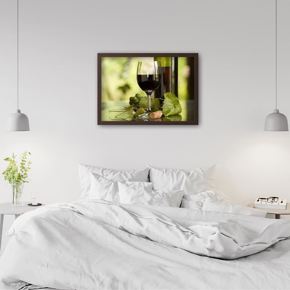 Glezna brūnā rāmī - Wine And Herbs Home Trends DECO