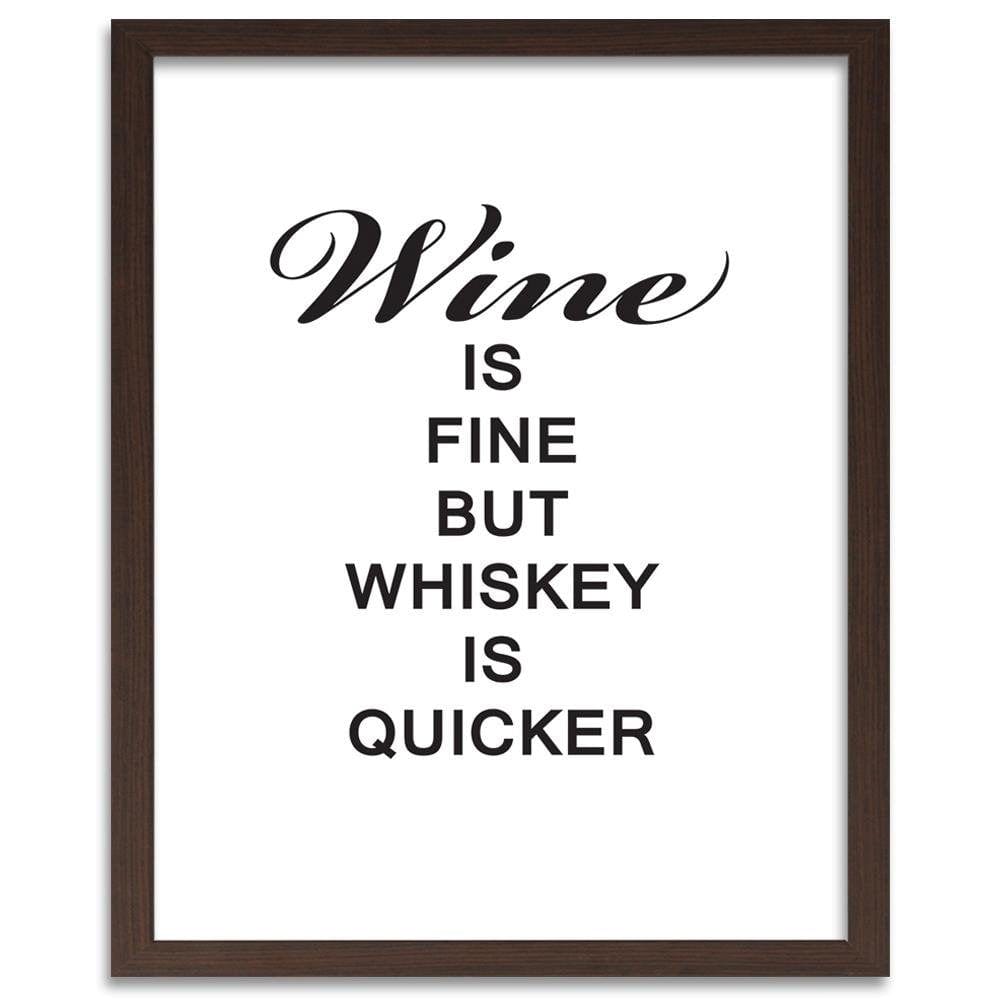 Glezna brūnā rāmī - Wine And Whiskey Home Trends DECO